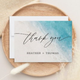 Summer Ocean Beach Hochzeit Dankeskarte