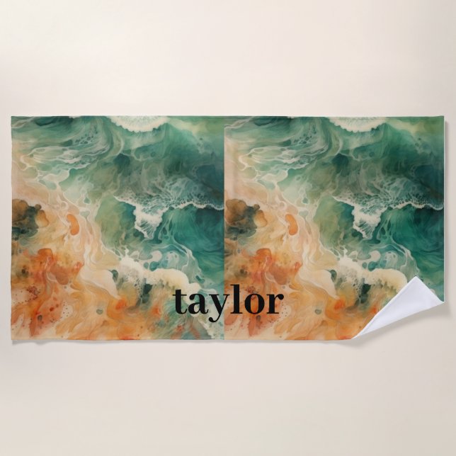 Summer Ocean Beach Strandtuch (Vorderseite)