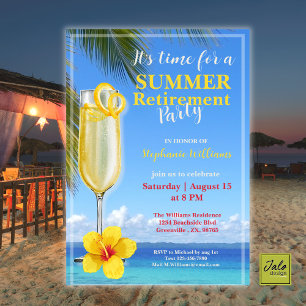 Summer Ocean Cocktail Party für Frauen im Ruhestan Einladung