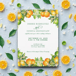 Summer Orange Citrus Fruit Wedding Invitation  Einladung