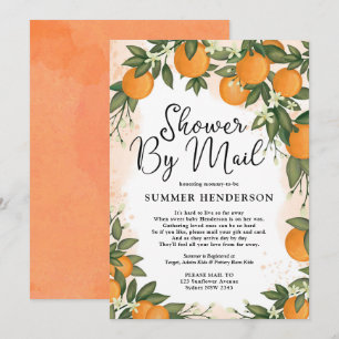 Summer Orange Citrus Greenerenery Baby Shower by M Einladung