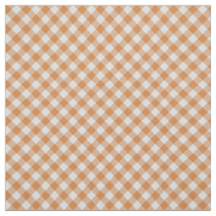 Summer Orange Country Hütte Gingham Stripes Stoff