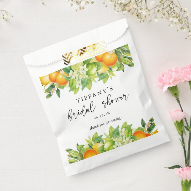 Summer Orange Lemon Citrus Brautparty Vielen Dank Geschenktütchen (Versiegelt)