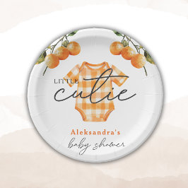 Summer Orange Niedlich Bodysuit Kinderdusche Pappteller