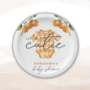 Summer Orange Niedlich Bodysuit Kinderdusche Pappteller
