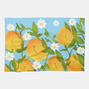 Summer Orange Tree Garden Geschirrtuch