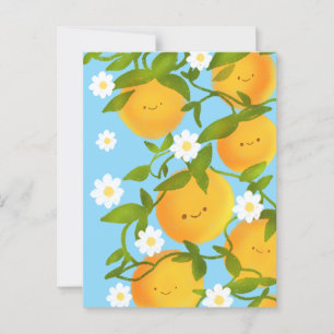 Summer Orange Tree Garden Postkarte