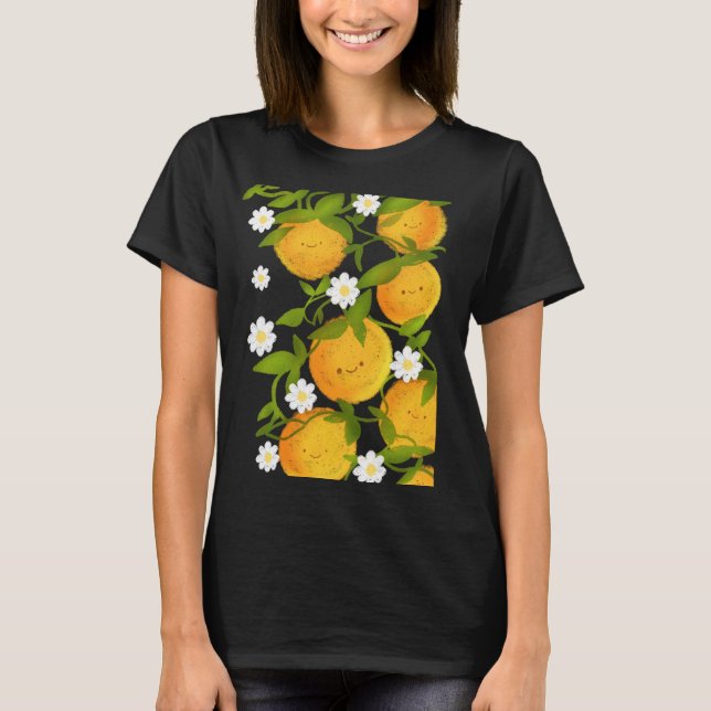 Summer Orange Tree Garden T-Shirt (Vorderseite)