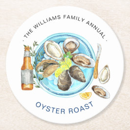 Summer Oyster Roast | Meeresfrüchte-Backkost Runder Pappuntersetzer