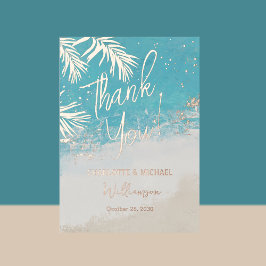 Summer Palms Ocean Foto Overlay Hochzeit Vielen Da Folieneinladung