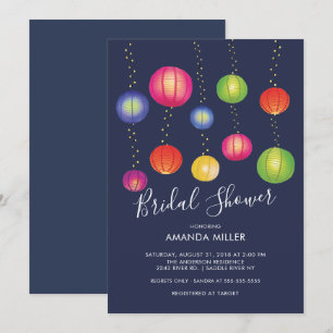 Summer Paper Lanterns Bridal Dusche Einladung