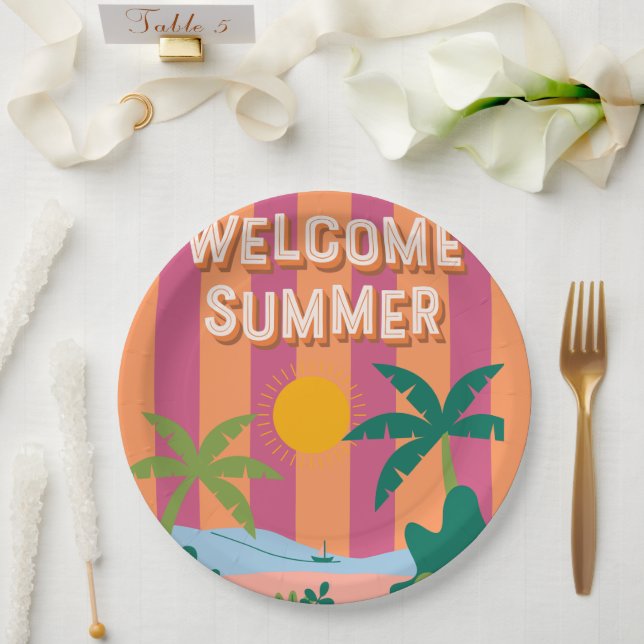Summer Paper Plate Pappteller (Hochzeit)