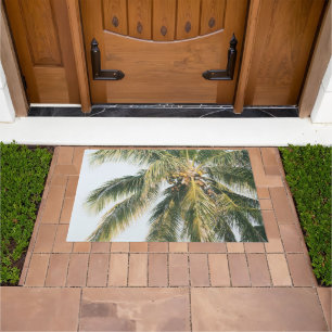 Summer Paradise Palm Tree #1 #tropical #wall #art Fußmatte