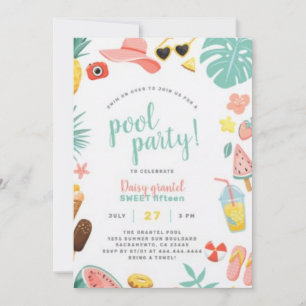 Summer Party Sizzle: Gastgeber mit Spaß, Geschmack Einladung