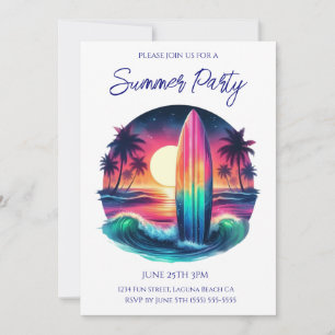 Summer Party - Surfboard Escape- Einladung