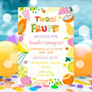 Summer Party Twotti Frutti für Mädchen Geburtstag Einladung