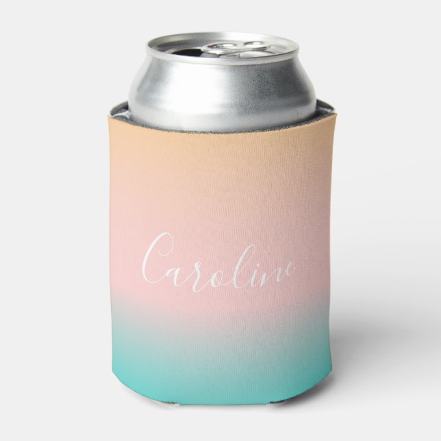 Summer Pastel Gradient | Name des Personalisierten Dosenkühler (Kanne Vorderseite)
