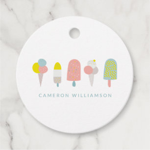 Summer Pastel Ice Personalisiert Geschenkanhänger
