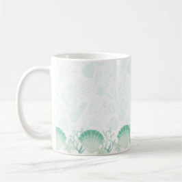 Summer Pearl Watercolor Ocean Design Kaffeetasse