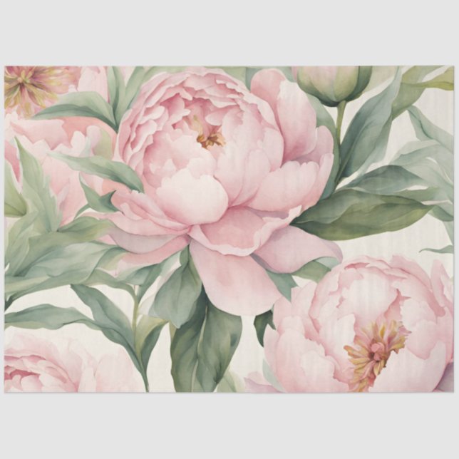 Summer Peonies Coasters, Many Styles Available  Seidenpapier (Vorderseite)