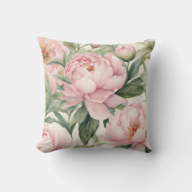 Summer Peonies Kissen (Vorderseite)