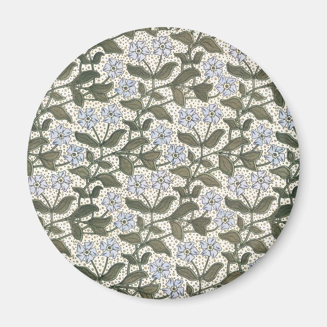 Summer Periwinkle Blume Hübsch Elegantes Flora Magnet (Vorne)