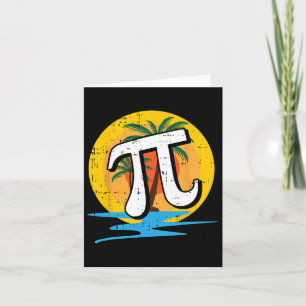 Summer Pi Day Retro Beach Math Symbole Lehrer Stu Karte
