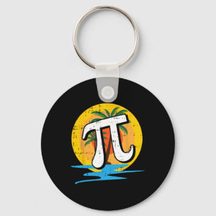 Summer Pi Day Retro Beach Math Symbole Lehrer Stu Schlüsselanhänger