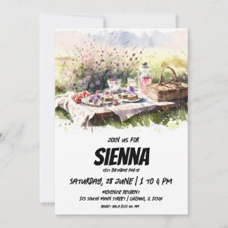 Summer Picnic auf Feld Einladung