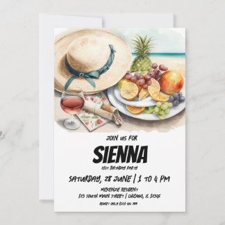 Summer Picnic beach hat Einladung