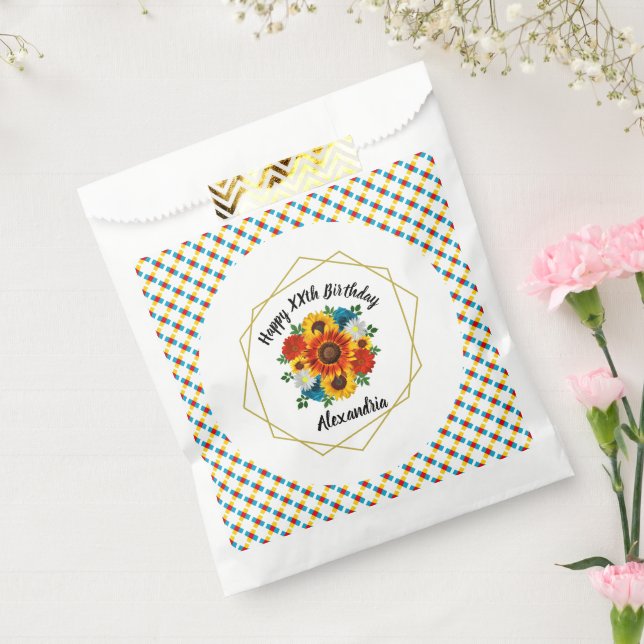 Summer Picnic Party Geometric Floral Geschenktütchen (Versiegelt)