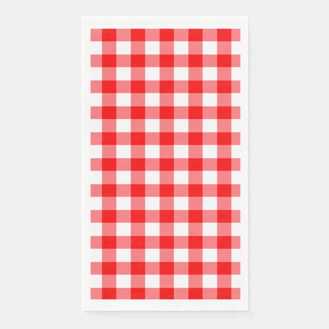 Summer Picnic Reg Gingham Buffalo Paper Napkin Serviette (Vorderseite)