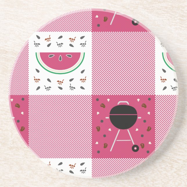 Summer Picnic Sandstone Untersetzer (Vorne)