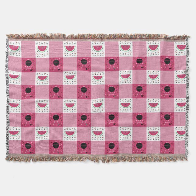 Summer Picnic Throw Blanket Decke (Vorderseite)