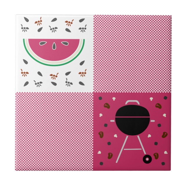 Summer Picnic Tile Fliese (Vorderseite)