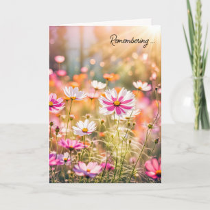 Summer Pink Cosmos für Beileid Karte