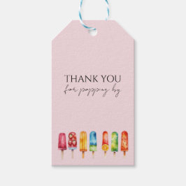 Summer Pink Popsicle Party Geschenkanhänger