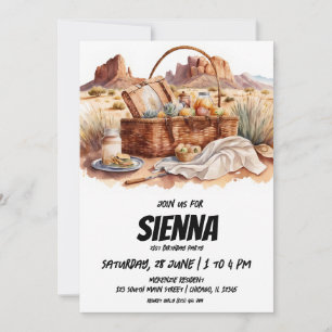 Summer Pique-nique vue désert Invitation