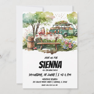 Summer Pique-nique vue parc Invitation