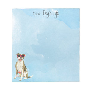 Summer Pit Bull Terrier Notepad Notizblock
