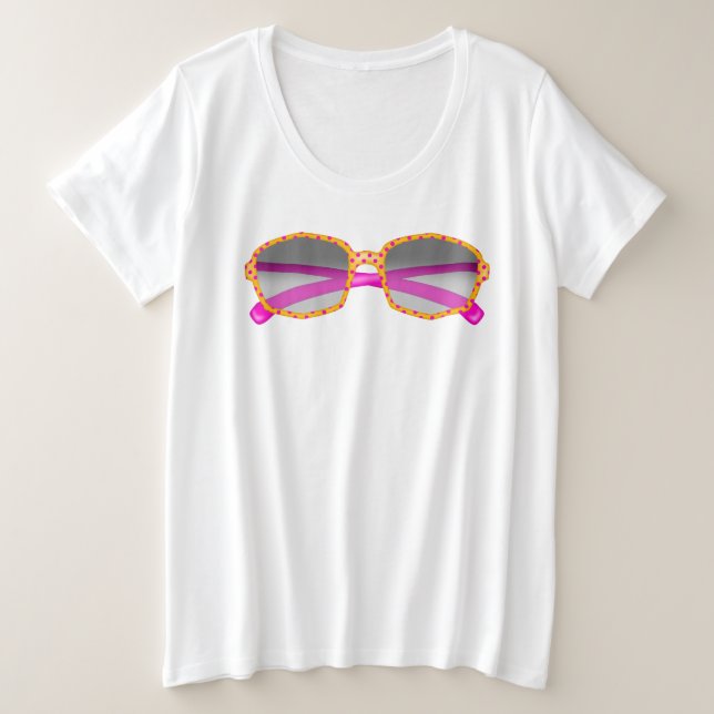 Summer Plus Size T - Shirt Sonnenbrille (Design vorne)