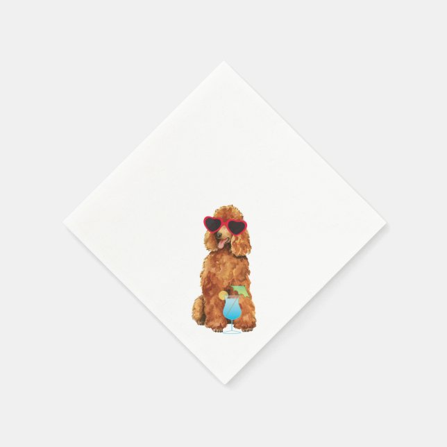 Summer Poodle Serviette (Ecke)
