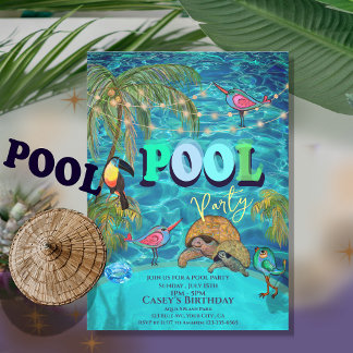 Summer Pool Fun Party | Einladung zum Geburtstag