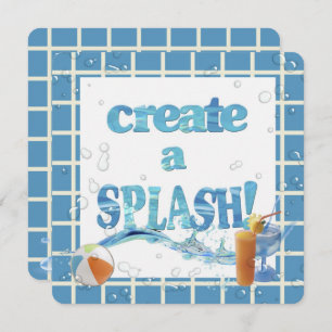 Summer Pool Party Einladung