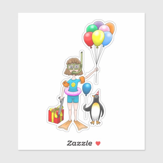 Summer Pool Party Geburtstag Aufkleber (Blatt)