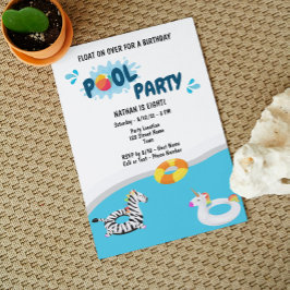 Summer Pool Party Geburtstag Einladung