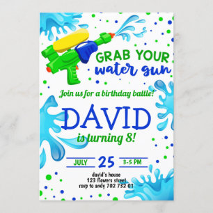Summer Pool Party Junge Geburtstag Einladung