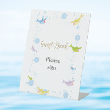 Summer Pool Party Shark Float Gästebuch