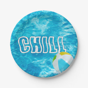 Summer Pool Party Spaß Pappteller