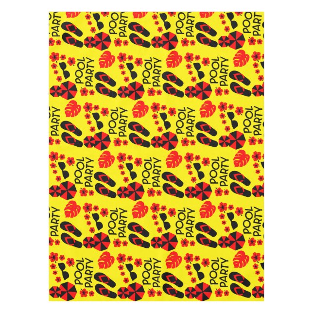 Summer Pool Partys Tischdecke (Vorderseite)
